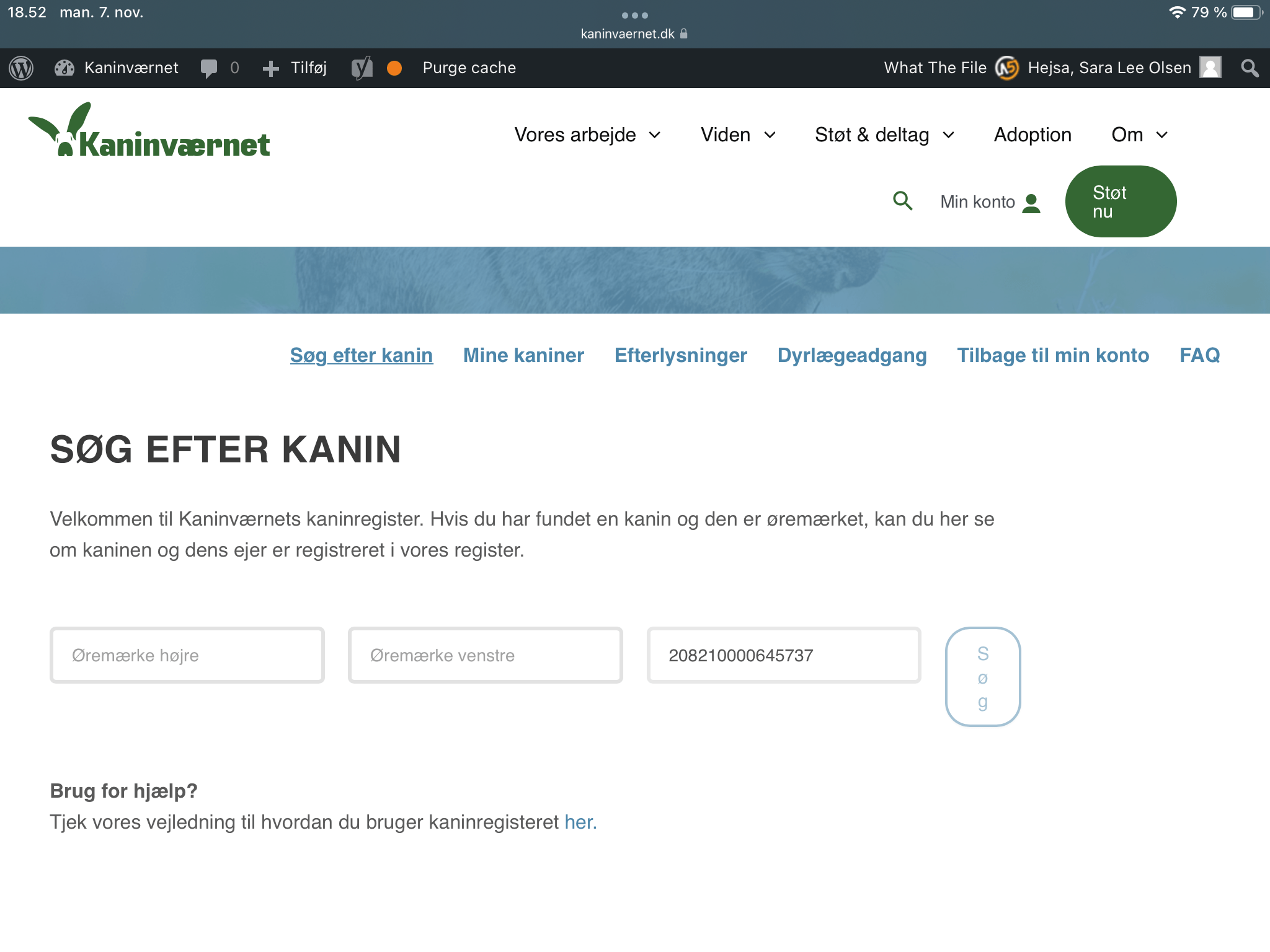 KANINREGISTER – ALLE KANINER OPRETTET I NYT REGISTER